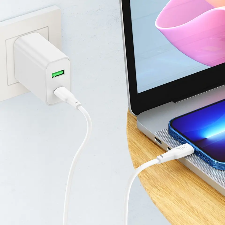 Cablu USB Type-C to Lightning Hoco X93 1m (White)