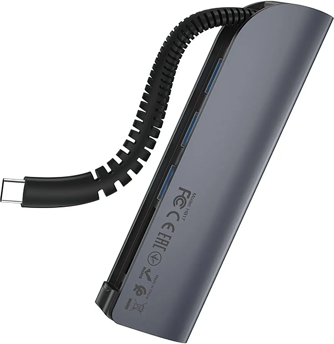 USB Hub Hoco HB17 (Black)