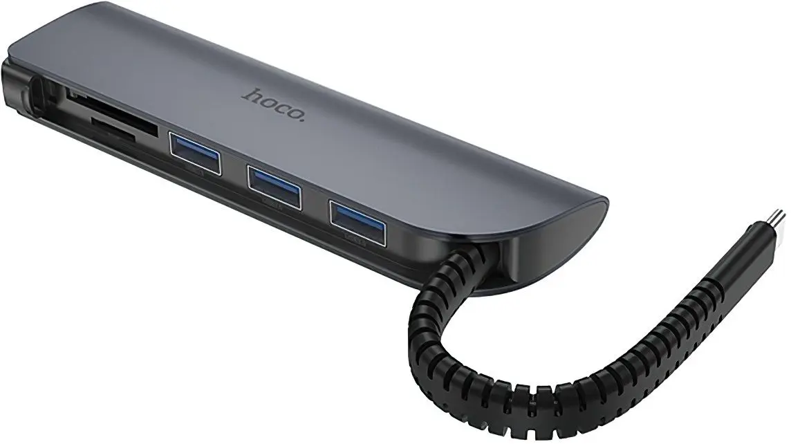USB Hub Hoco HB17 (Black)