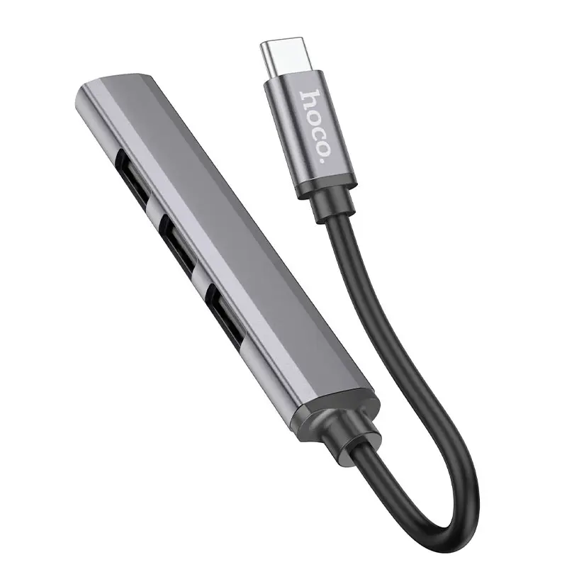 USB-концентратор Hoco HB26 (Metal Grey)