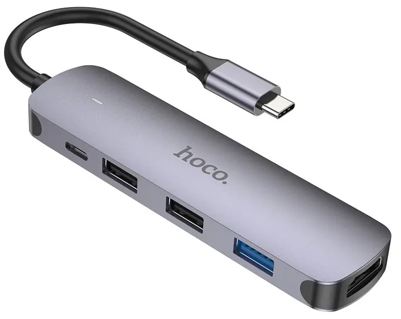 USB-концентратор Hoco HB27 (Metal Grey)