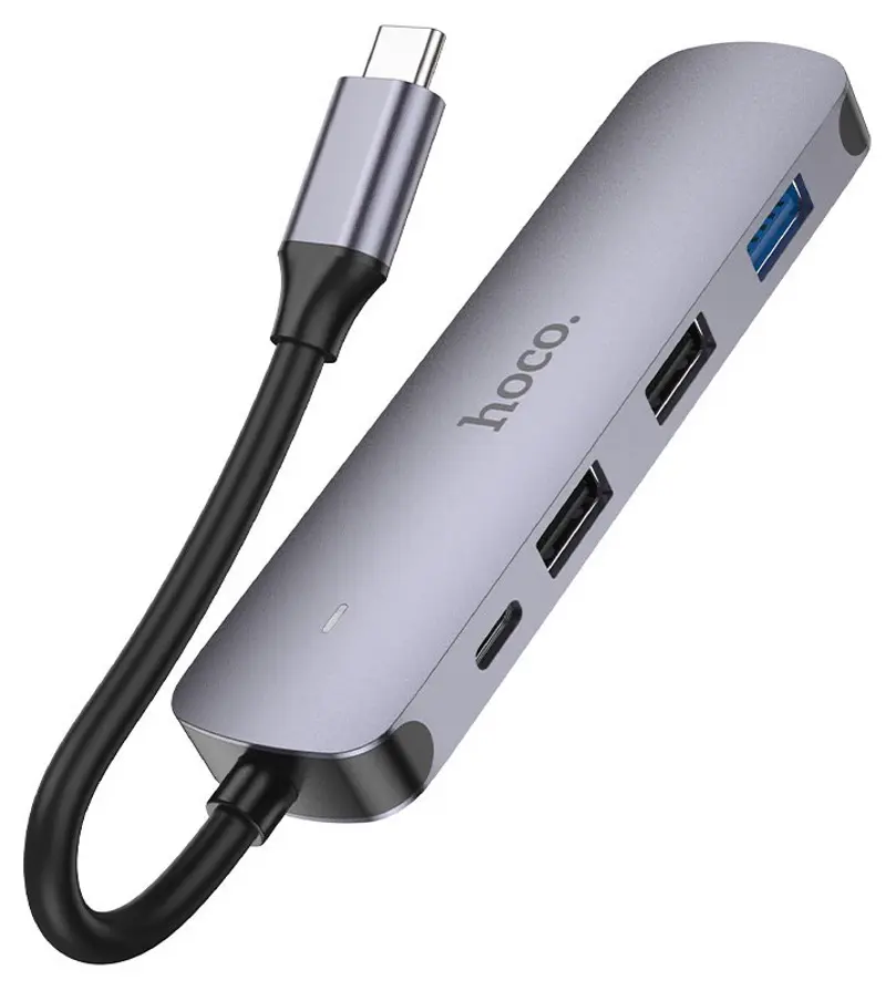 USB-концентратор Hoco HB27 (Metal Grey)