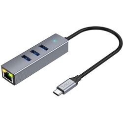 USB hub Hoco HB34 (Grey)