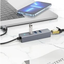 USB hub Hoco HB34 (Grey) Thumb