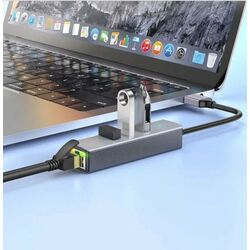 USB hub Hoco HB34 (Grey) Thumb