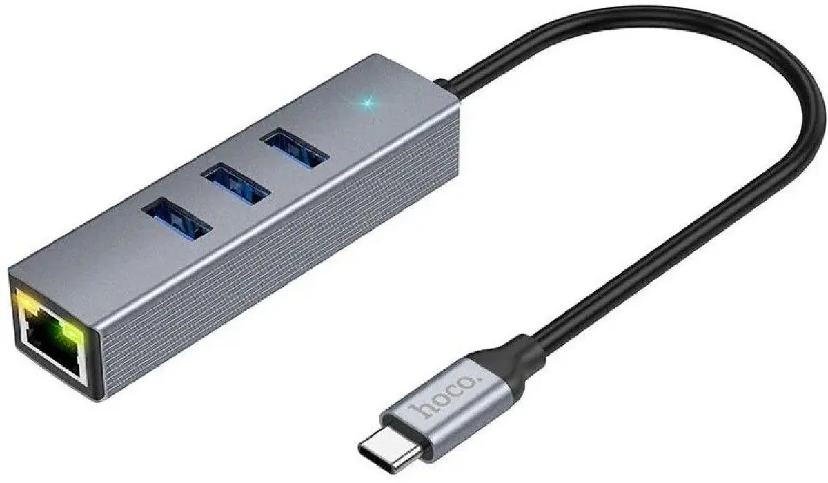 USB hub Hoco HB34 (Grey)