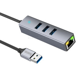 USB hub Hoco HB34 (Metal Gray)