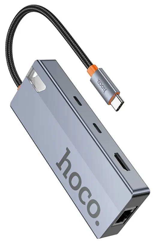 USB-концентратор Hoco HB52 Wow (Space Gray)