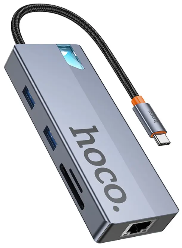 USB-концентратор Hoco HB52 Wow (Space Gray)