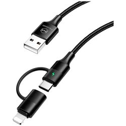 Cablu 2in1 Mcdodo USB-A to Lightning+Type-C CA-6800 1.2m (Black) Thumb
