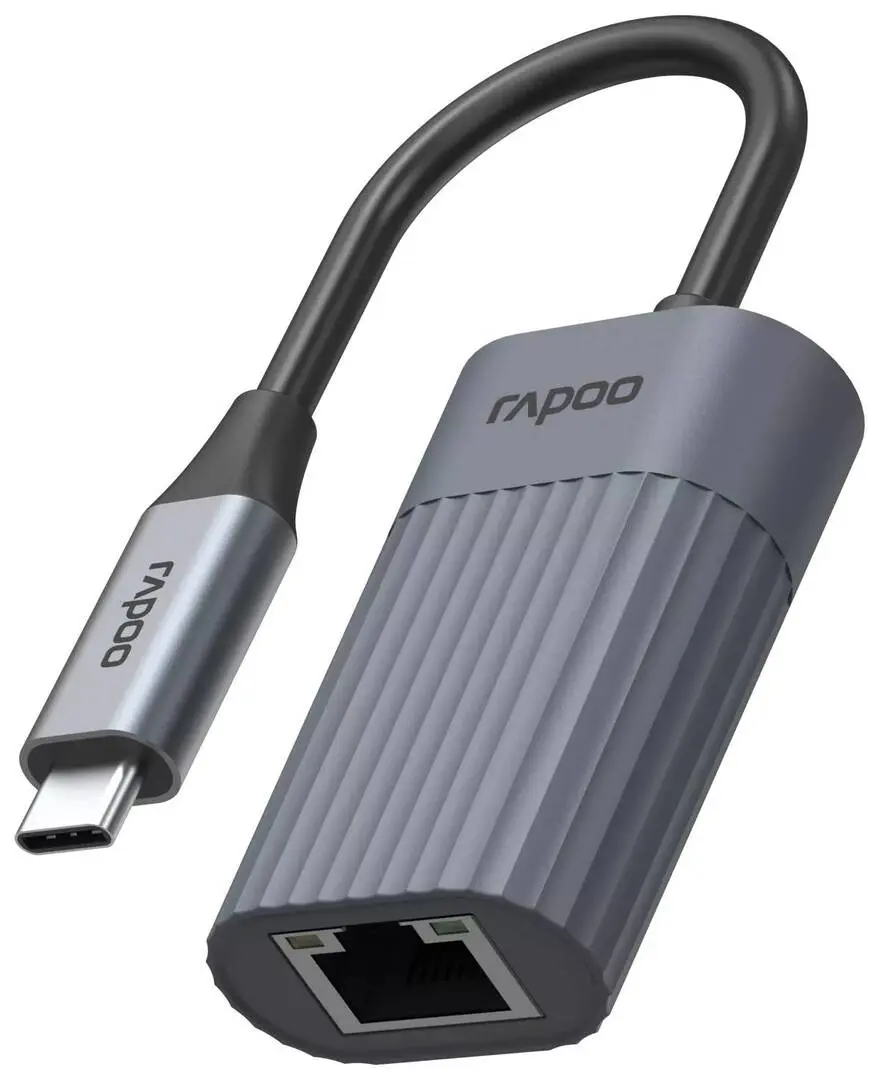 Адаптер USB-C to RJ-45 Rapoo UCA-1016 (Grey)