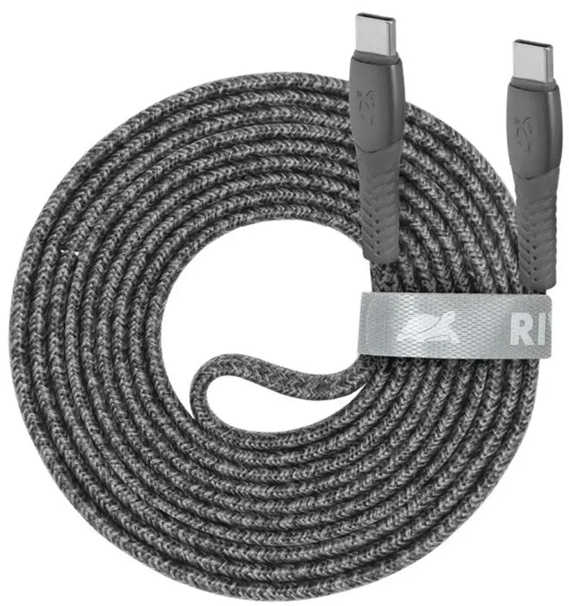 Cablu Type-C to Type-C RivaCase PS6105 GR21 2.1m (Grey)