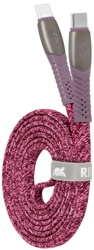 Cablu Type-C to Type-C RivaCase PS6105 RD12 1.2m (Red)