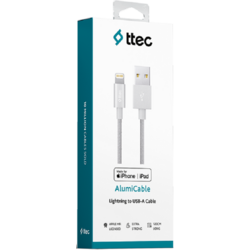 Cablu USB to Lightning Ttec AlumiCable 1m (White) Thumb
