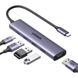 USB hub Ugreen 15495 (Space Gray) Thumb