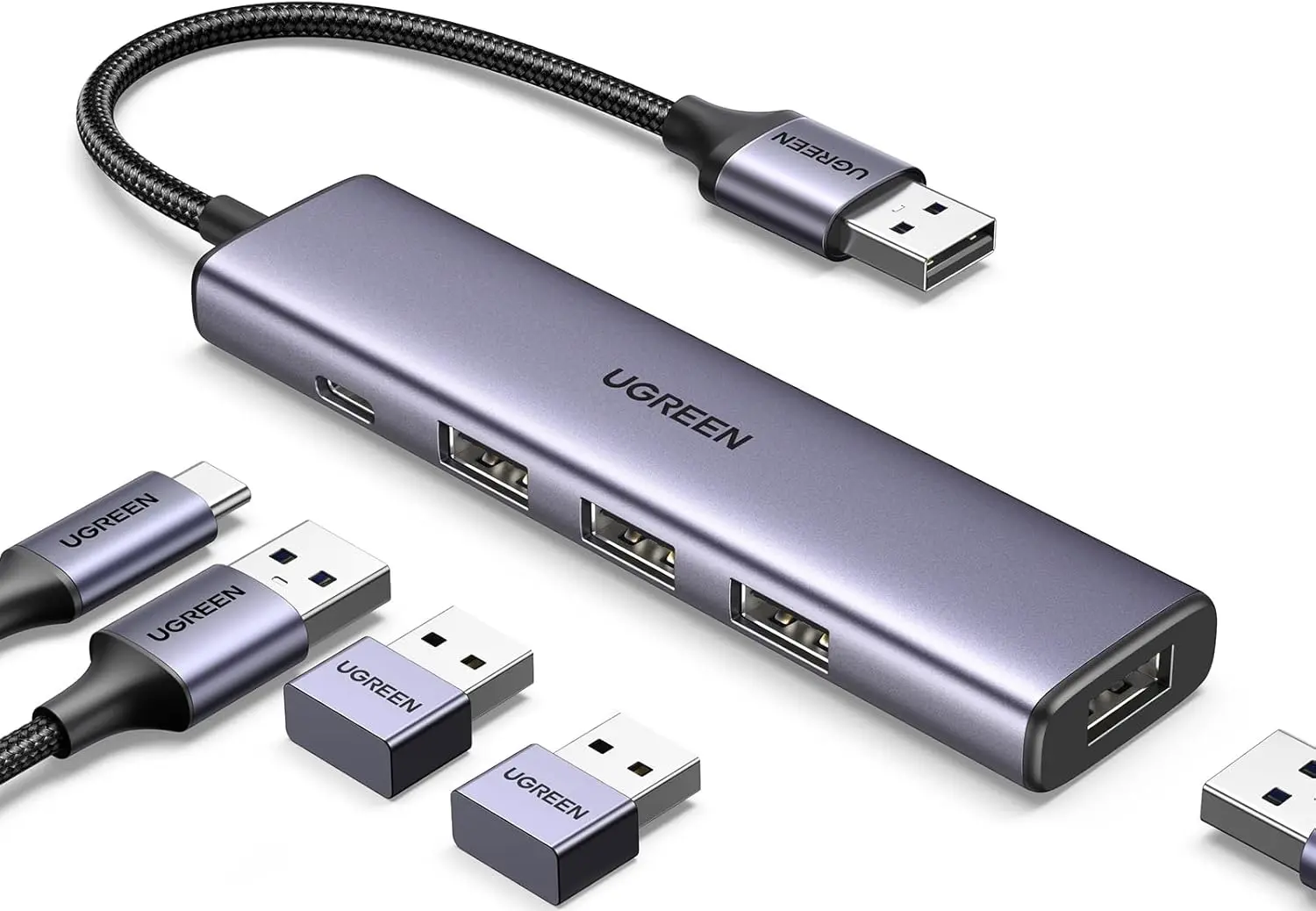 USB-концентратор Ugreen 20805 (Space Gray)