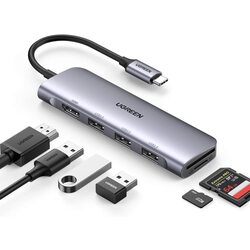 USB-концентратор Ugreen CM195 (Space Grey) Thumb