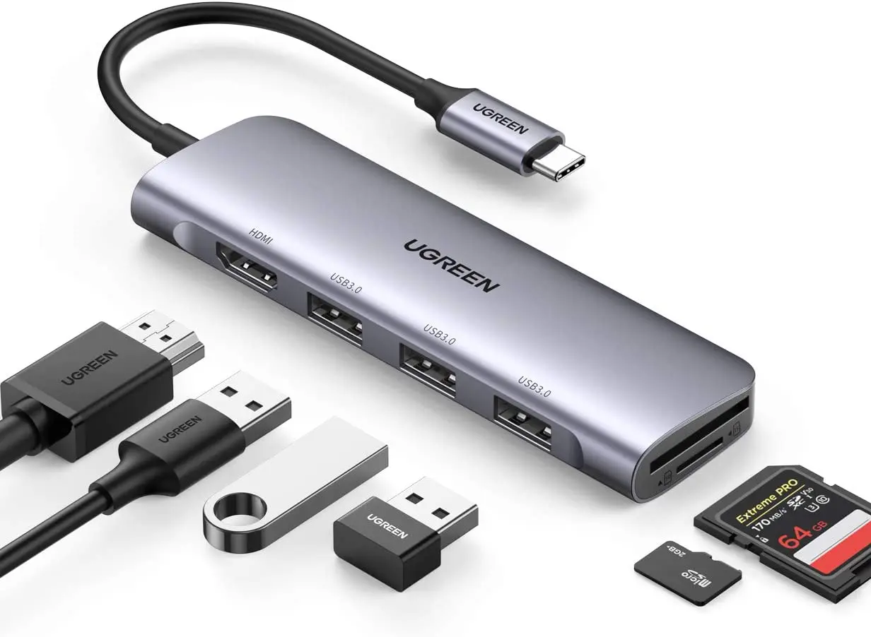 USB-концентратор Ugreen CM195 (Space Grey) - 2