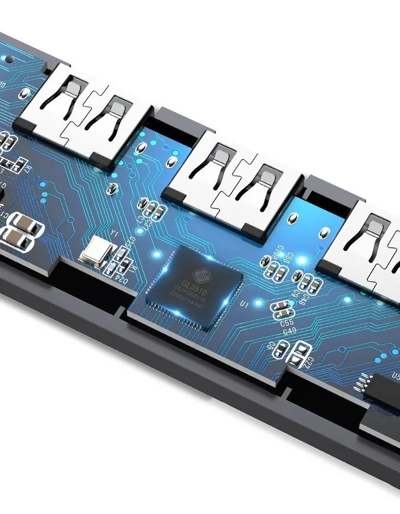 USB-концентратор Ugreen CM219 (Black/Grey) - 12
