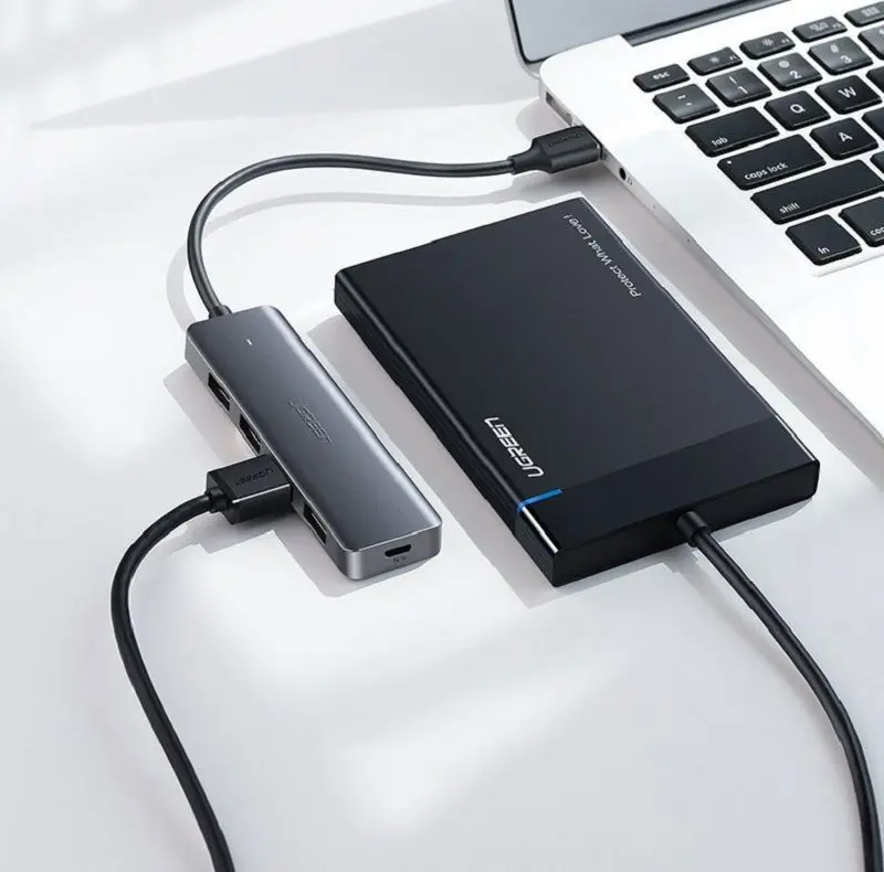 USB-концентратор Ugreen CM219 (Black/Grey) - 5
