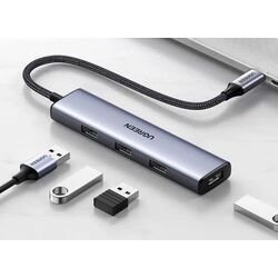 USB-концентратор Ugreen CM473 (Black/Grey) Thumb