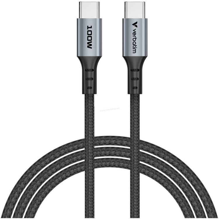 Cablu USB-C to USB-C Verbatim Sync & Charge (Black)