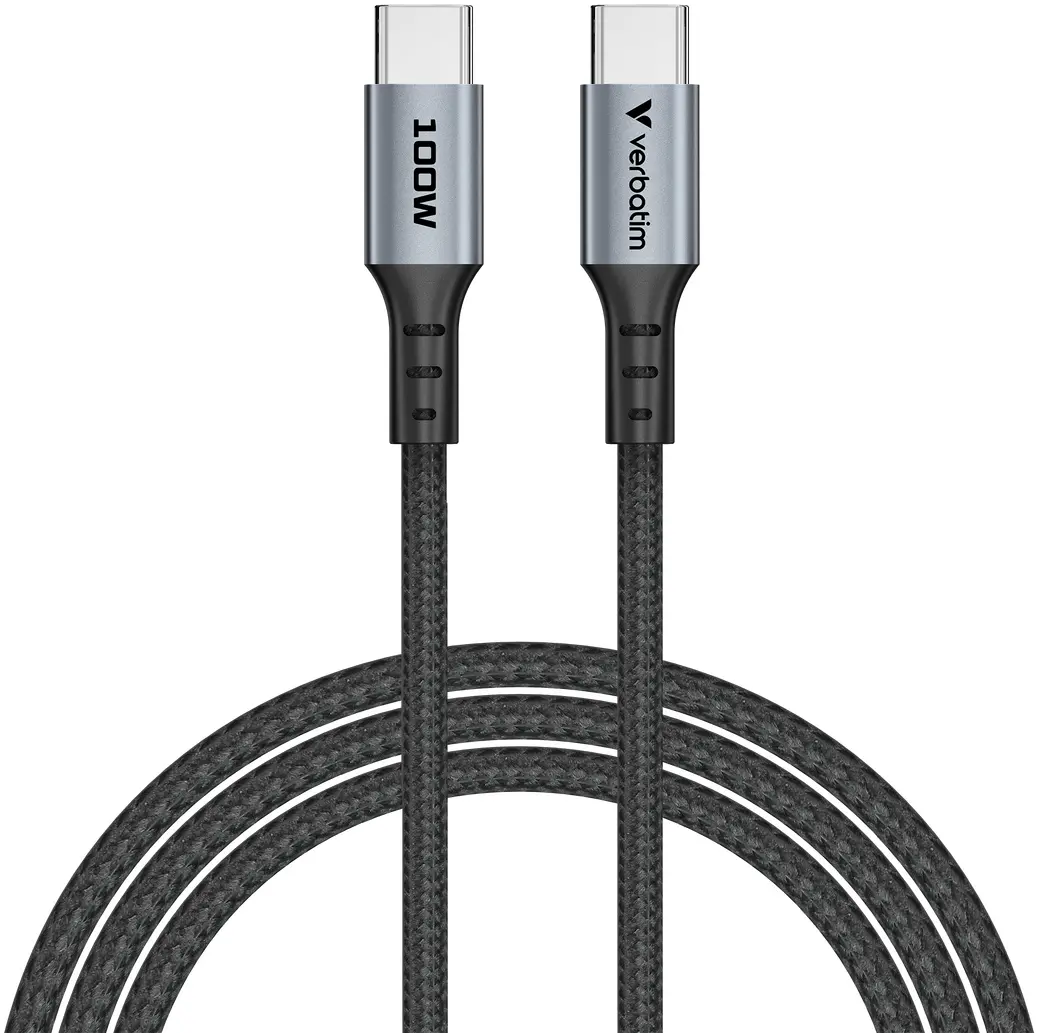 Кабель USB-C to USB-C Verbatim Sync & Charge (Black)