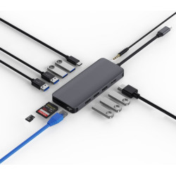 USB-концентратор Wiwu Alpha 12 in 1 (Gray) Thumb