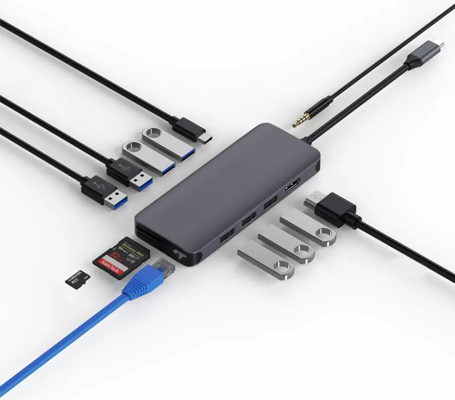 USB-концентратор Wiwu Alpha 12 in 1 (Gray)