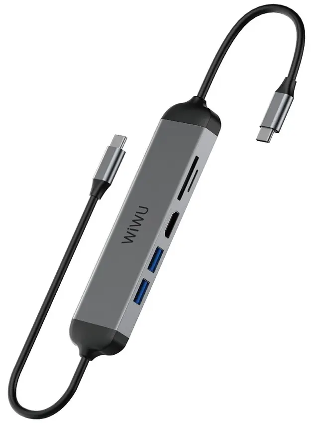 USB hub Wiwu Alpha 521 (Grey)