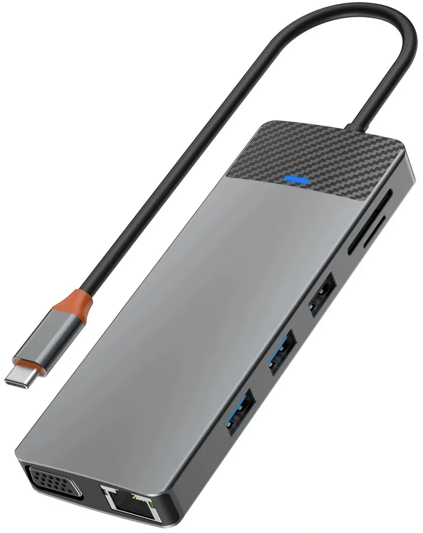 USB-концентратор Wiwu Linker A12 (Gray)