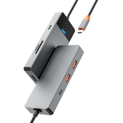 USB hub Wiwu Linker A721HD (Grey) Thumb