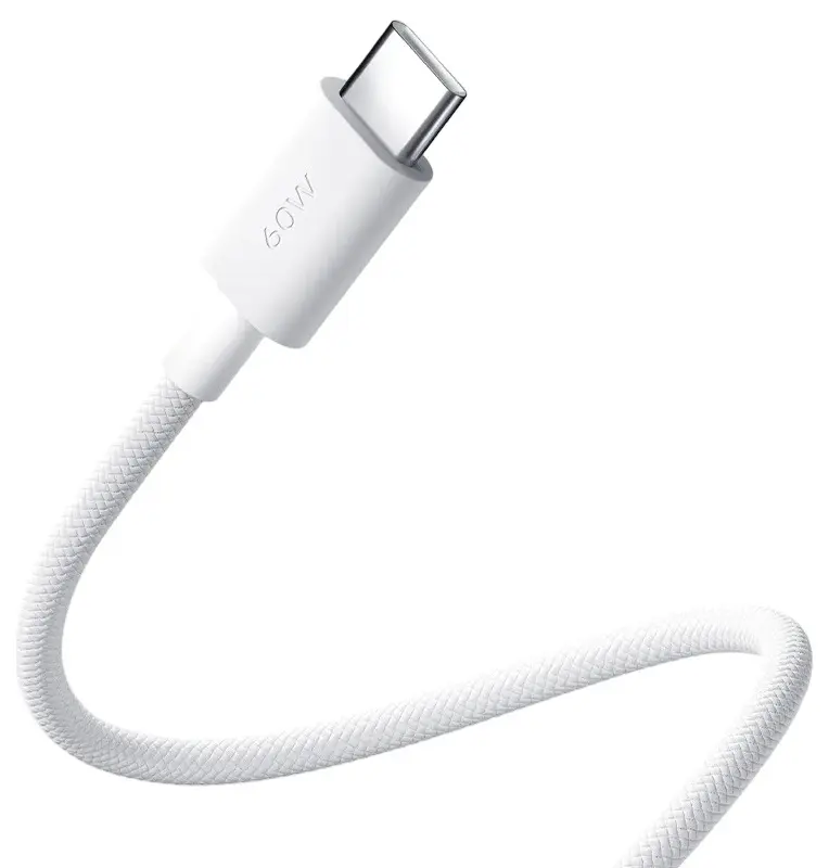 Кабель USB-C to USB-C Xiaomi 3A Braided 1м (White) - 3