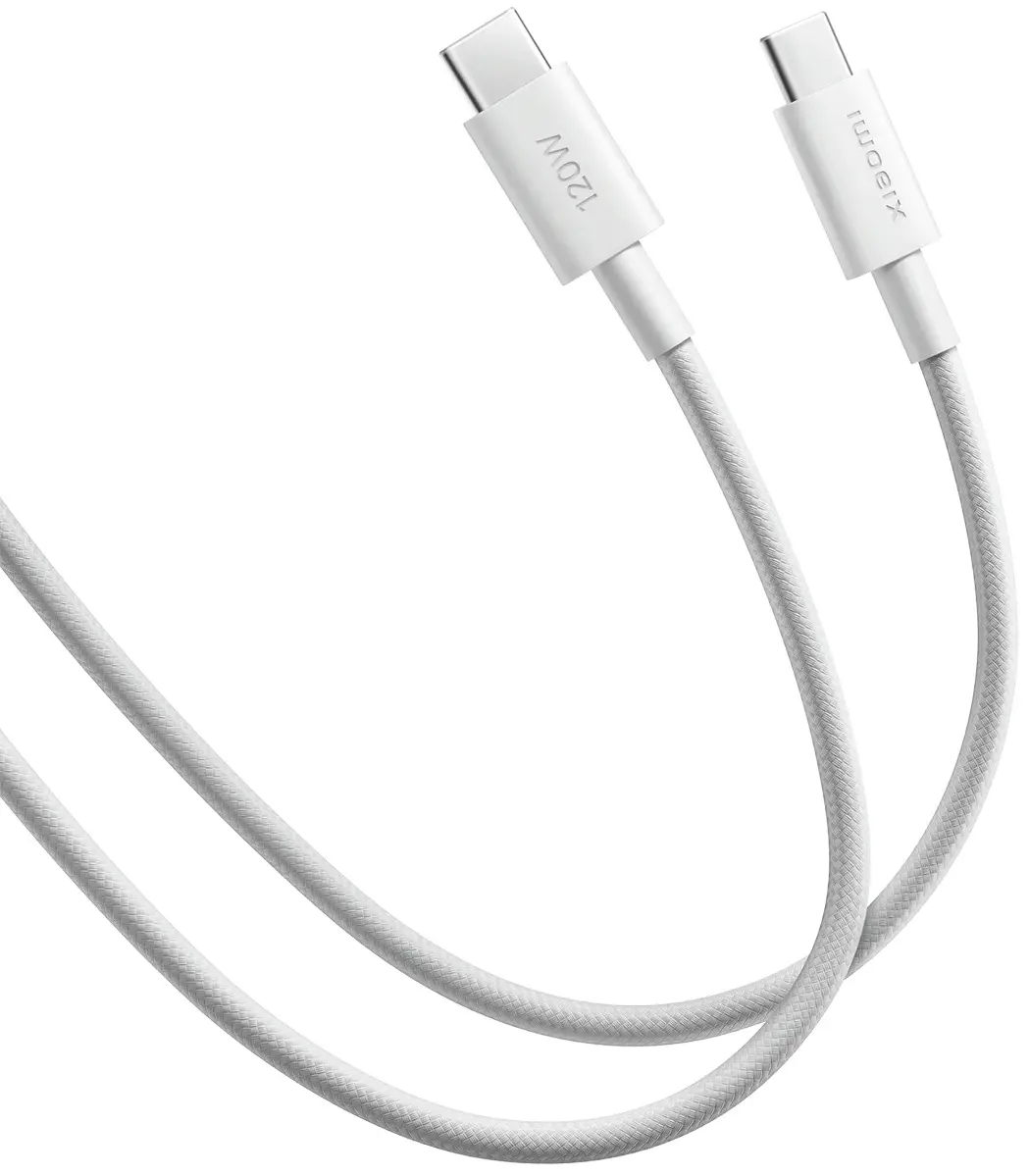 Кабель USB-C to USB-C Xiaomi 6A Braided 2м (White) - 2