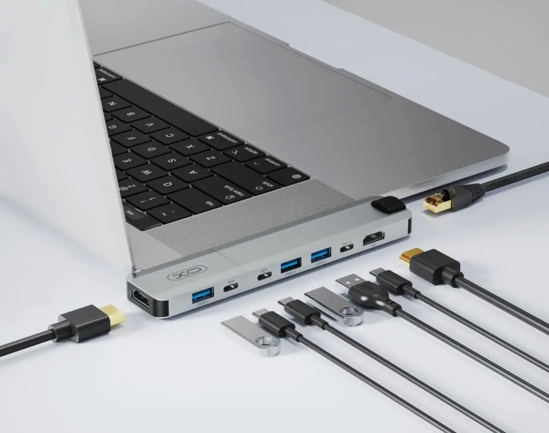 USB hub XO HUB017 (Silver)