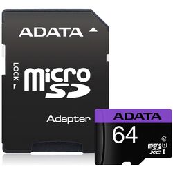 Card memorie Adata Premier microSDHC/SDXC 64GB Class 10 UHS-I + SD adapter