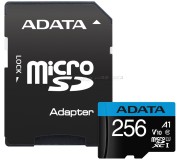 Card memorie Adata Premier microSDXC/SDHC 256GB Class 10 UHS-I + SD adapter (AUSDX256GUICL10A1-RA1)