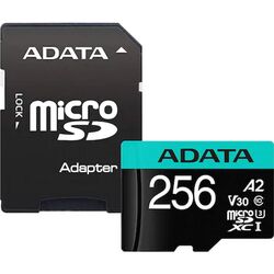 Card de memorie Adata Premier Pro microSDXC 256GB Class 10 UHS-I U3 + SD adapter