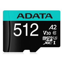 Card memorie Adata Premier Pro microSDXC 512GB V30 Class 10 +SD adapter