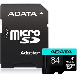 Card de memorie Adata Premier Pro microSDXC 64GB Class 10 UHS-I U3 + SD adapter