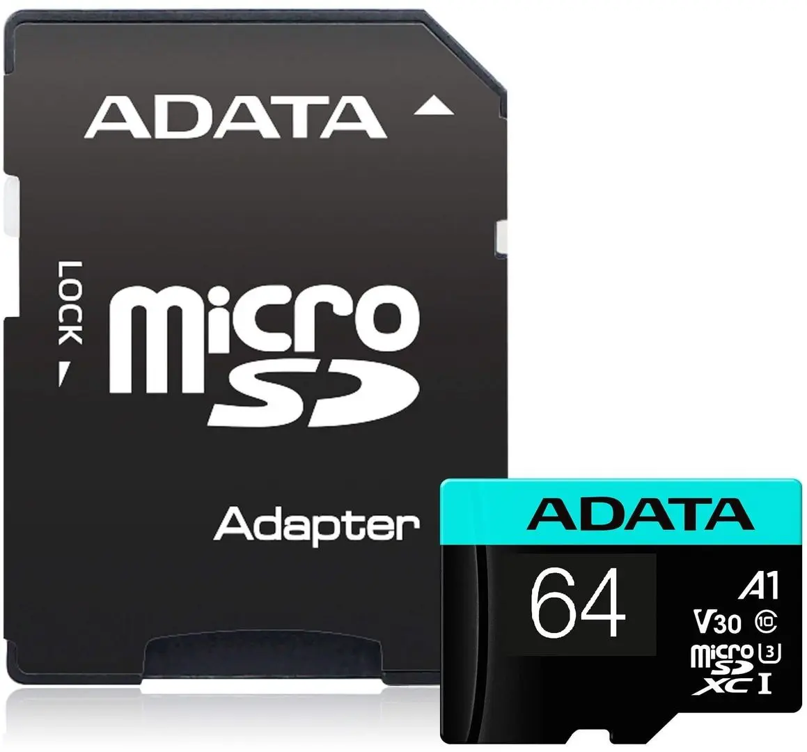 Card de memorie Adata Premier Pro microSDXC 64GB Class 10 UHS-I U3 + SD adapter