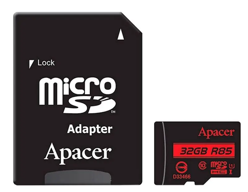 Карта памяти Apacer microSDHC 32GB Class 10 UHS-I + SD Adapter