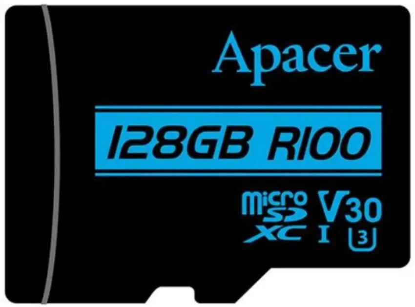 Card memorie Apacer microSDXC UHS-I U3 V30 R100 128GB + Adapter RP (AP128GMCSX10U7-R)