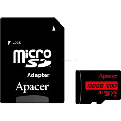 Карта памяти Apacer R100 microSDXC 128GB V10 Class 10 UHS-I + SD adapter