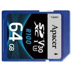 Карта памяти Apacer SDXC UHS-I U3 V30 R100 64GB Thumb