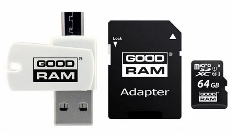 Карта памяти GoodRam M1A4-0640R12 microSDXC 64GB UHS-I Class 10 +SD adapter