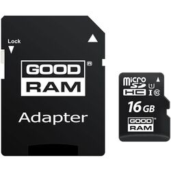 Карта памяти GoodRAM microSDHC class10 16Gb UHS-I + SD adapter (M1AA-0160R12)