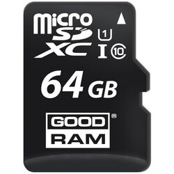 Карта памяти GoodRAM microSDXC class10 64Gb UHS-I + SD adapter (M1AA-0640R12) Thumb