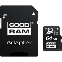 Карта памяти GoodRAM microSDXC class10 64Gb UHS-I + SD adapter (M1AA-0640R12)