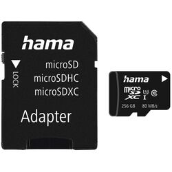 Карта памяти Hama 124171 microSDXC 256GB Class 10 UHS-I + SD adapter Thumb
